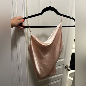 Very pretty champagne silk top